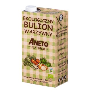 BULION WARZYWNY W PŁYNIE BEZGLUTENOWY BIO 1 L - ANETO NATURAL ANETO (buliony w płynie)