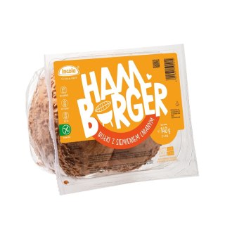 BUŁKI DO HAMBURGERÓW Z SIEMIENIEM LNIANYM BEZGLUTENOWE (2 szt.) 140 g - INCOLA INCOLA (bezglutenowe pieczywo i wafle)