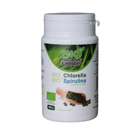 CHLORELLA PYRENOIDOSA + SPIRULINA BIO 560 TABLETEK - BIO ORGANIC FOODS BIO ORGANIC FOODS (suplementy diety)