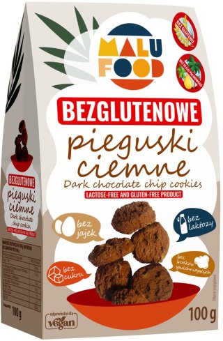 CIASTKA PIEGUSKI CIEMNE BEZ CUKRU BEZGLUTENOWE 100 g - MALU FOOD MALU FOOD (ciastka)