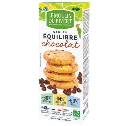 CIASTKA Z CZEKOLADĄ BIO 150 g - LE MOULIN DU PIVERT LE MOULIN DU PIVERT (ciastka, ciasteczka)