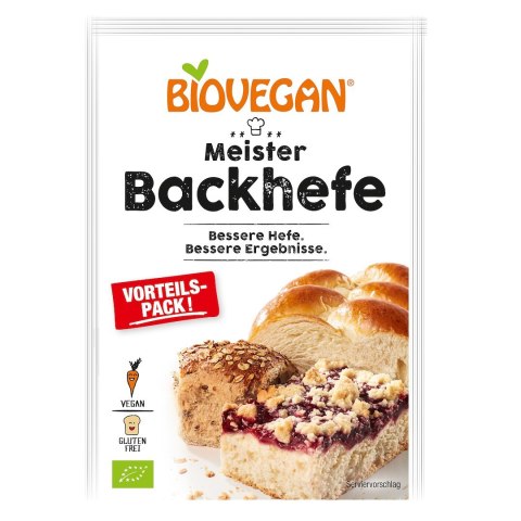 DROŻDŻE SUSZONE BEZGLUTENOWE BIO (3 x 7 g) 21 g - BIOVEGAN BIOVEGAN (dodatki do wypieków, drożdże)