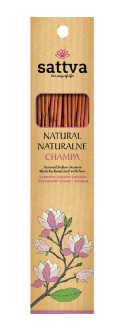 KADZIDEŁKA INDYJSKIE CHAMPA (15 szt.) 30 g - SATTVA (WELLNESS) SATTVA (kosmetyki ajurwedyjskie, kadzidełka)
