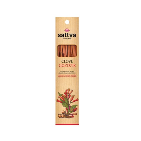 KADZIDEŁKA INDYJSKIE GOŹDZIK (15 szt.) 30 g - SATTVA (WELLNESS) SATTVA (kosmetyki ajurwedyjskie, kadzidełka)
