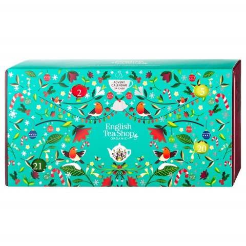KALENDARZ ADWENTOWY CHEST (HERBATY I HERBATKI) BIO PIRAMIDKI (13 SMAKÓW) (25 x 2 g) 50 g - ENGLISH TEA SHOP ORGANIC (PRODUKT SEZ ENGLISH TEA SHOP ORGANIC (herbaty)