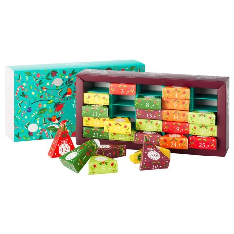 KALENDARZ ADWENTOWY CHEST (HERBATY I HERBATKI) BIO PIRAMIDKI (13 SMAKÓW) (25 x 2 g) 50 g - ENGLISH TEA SHOP ORGANIC (PRODUKT SEZ ENGLISH TEA SHOP ORGANIC (herbaty)