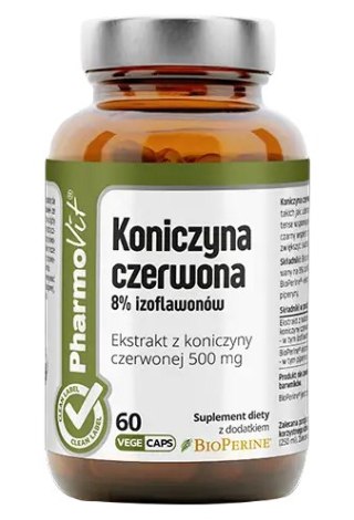 KONICZYNA CZERWONA EKSTRAKT (500 mg) BEZGLUTENOWY 60 KAPSUŁEK - PHARMOVIT (CLEAN LABEL) PHARMOVIT (suplementy diety)