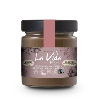 KREM MIGDAŁOWO - CZEKOLADOWO - DAKTYLOWY FAIR TRADE BEZGLUTENOWY BIO 200 g - LA VIDA VEGAN LA VIDA VEGAN (kremy orzechowe)