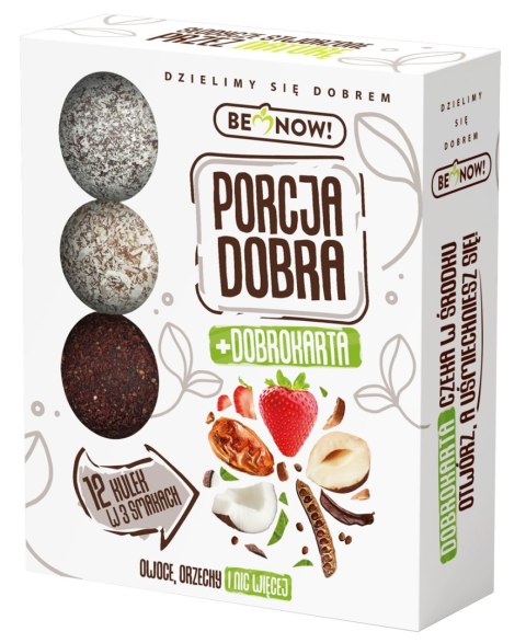 KULKI OWOCOWO - ORZECHOWE BEZ DODATKU CUKRÓW (12 x 12 g) 144 g - PORCJA DOBRA PORCJA DOBRA (przekąski owocowe)