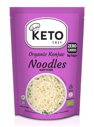 MAKARON (KONJAC) GOTOWY NA WOKA BEZGLUTENOWY BIO 270 g (200 g) - KETO CHEF KETO CHEF (makarony konjac)