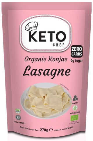 MAKARON (KONJAC) LASAGNE BEZGLUTENOWY BIO 270 g (200 g) - KETO CHEF KETO CHEF (makarony konjac)
