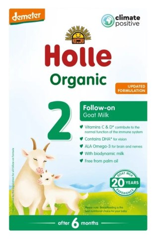 MLEKO KOZIE 2 NASTĘPNE DLA NIEMOWLĄT PO 6 MIESIĄCU DEMETER BIO 400 g - HOLLE HOLLE (żywność dla niemowląt)
