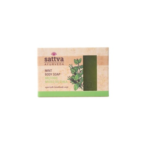 MYDŁO W KOSTCE DO CIAŁA MIĘTA 125 g - SATTVA SATTVA (kosmetyki ajurwedyjskie, kadzidełka)