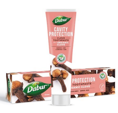 PASTA DO ZĘBÓW PRZECIWPRÓCHNICZA Z GOŹDZIKIEM BEZ FLUORU 100 ml - DABUR DABUR (pasty do zębów, kosmetyki)