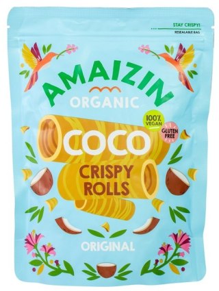 RURKI WAFLOWE KOKOSOWE BEZGLUTENOWE BIO 140 g - AMAIZIN AMAIZIN (napoje kokosowe, tortilla, chipsy, inne)