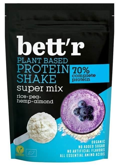 SHAKE PROTEINOWY BEZ DODATKU CUKRÓW BIO 500 g - BETT'R BETT'R (smoothie, kremy, praliny)