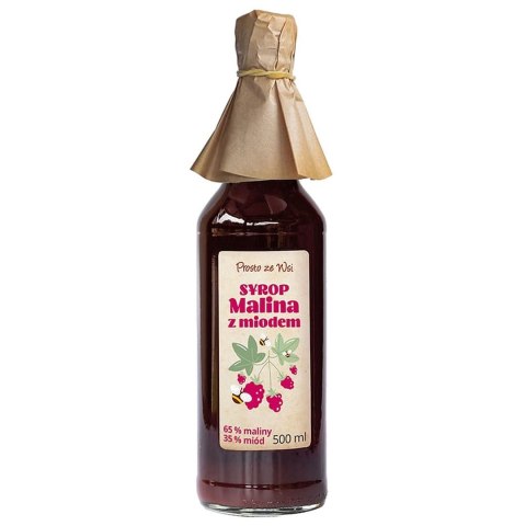 SYROP MALINA Z MIODEM 500 ml - PROSTO ZE WSI PROSTO ZE WSI (soki przecierowe)