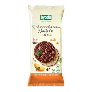 WAFLE Z CIECIERZYCY OBLANE CZEKOLADĄ GORZKĄ BEZGLUTENOWE BIO 65 g - BYODO BYODO (sosy, majonezy, musztardy)