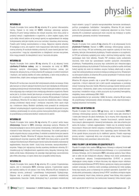 WITAMINA B COMPLEX FORTE 30 TABLETEK - PHYSALIS PHYSALIS (olejki eteryczne, suplementy)