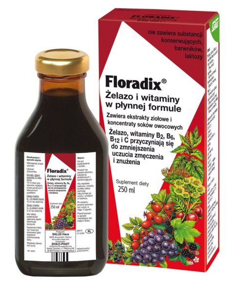 ŻELAZO + WITAMINY W PŁYNIE 250 ml - SALUS (FLORADIX) SALUS (suplementy diety)
