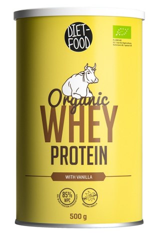BIAŁKO SERWATKOWE O SMAKU WANILIOWYM (KONCENTRAT WPC 85) BIO 500 g - DIET-FOOD DIET-FOOD