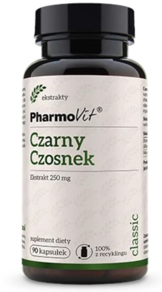 CZARNY CZOSNEK EKSTRAKT (250 mg) BEZGLUTENOWY 90 KAPSUŁEK - PHARMOVIT (CLASSIC) PHARMOVIT (suplementy diety)