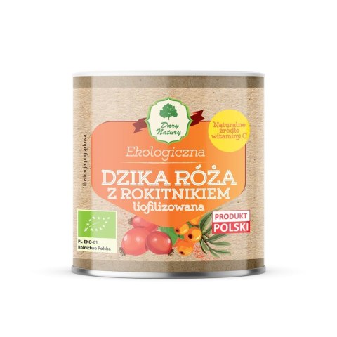 DZIKA RÓŻA Z ROKITNIKIEM LIOFILIZOWANA SPROSZKOWANA BIO 70 g - DARY NATURY DARY NATURY - inne