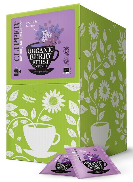 HERBATKA O SMAKU CZARNEJ PORZECZKI I MALINY BIO (250 x 2,5 g) 625 g - CLIPPER CLIPPER (herbaty i herbatki)