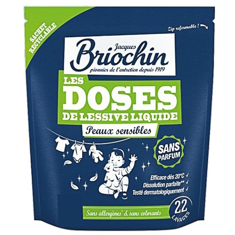 KAPSUŁKI DO PRANIA BEZZAPACHOWE DLA SKÓRY WRAŻLIWEJ (22 szt.) - BRIOCHIN BRIOCHIN (środki czystości)