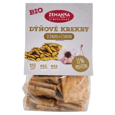 KRAKERSY Z PESTKAMI DYNI I CZOSNKIEM BIO 100 g - ZEMANKA ZEMANKA (ciastka, krakersy)