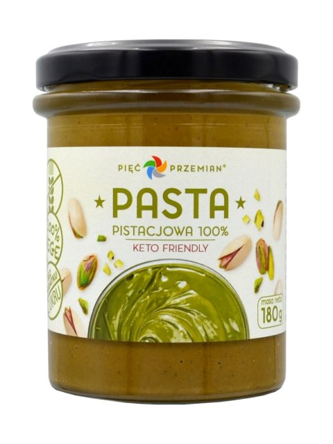 KREM Z PISTACJI PRAŻONYCH 100 % BEZGLUTENOWY 180 g - PIĘĆ PRZEMIAN PIĘĆ PRZEMIAN (produkty spożywcze)
