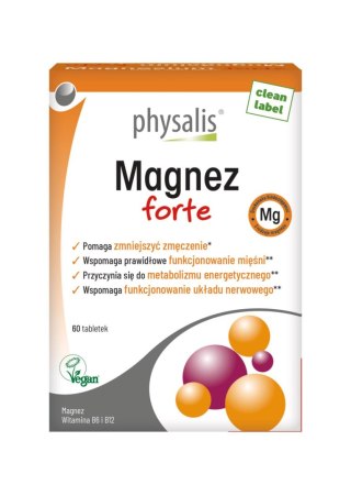 MAGNEZ FORTE 60 TABLETEK - PHYSALIS PHYSALIS (olejki eteryczne, suplementy)