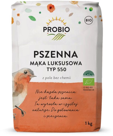 MĄKA PSZENNA LUKSUSOWA TYP 550 BIO 1 kg - PROBIO PROBIO (mieszanki do wypieków, mąki)