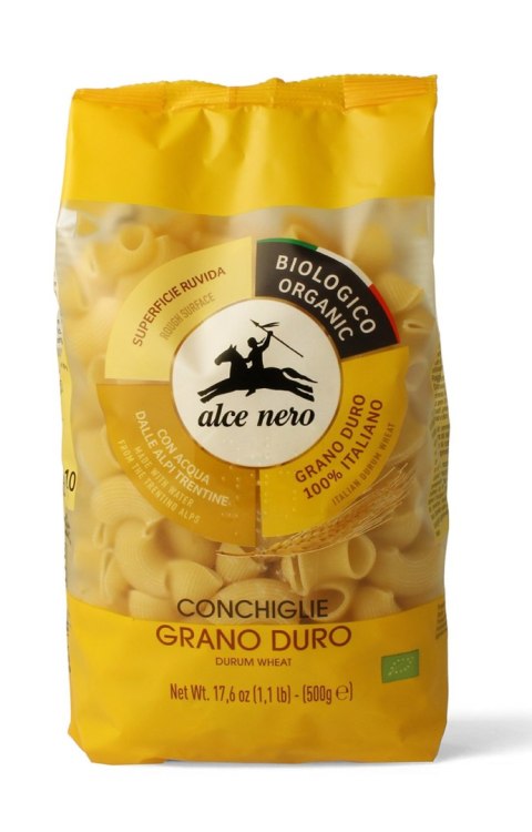 MAKARON (SEMOLINOWY) CONCHIGLIE BIO 500 g - ALCE NERO ALCE NERO (włoskie produkty)
