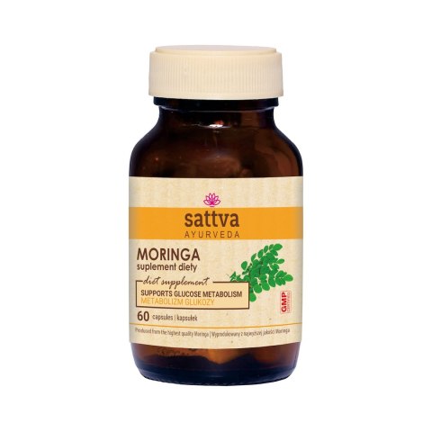 MORINGA EKSTRAKT (450 mg) 60 KAPSUŁEK - SATTVA SATTVA (kosmetyki ajurwedyjskie, kadzidełka)