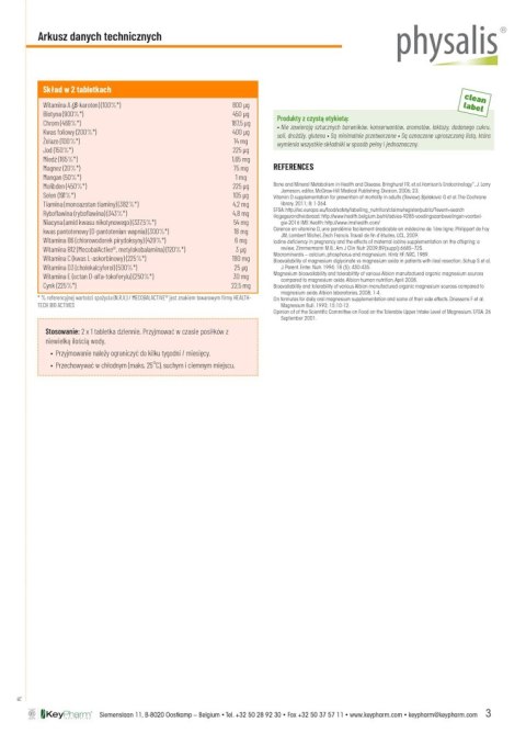 MULTIWITAMINA (MULTIVIT A - Z) 45 TABLETEK - PHYSALIS PHYSALIS (olejki eteryczne, suplementy)