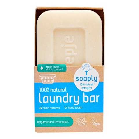 MYDŁO W KOSTCE DO PRANIA BERGAMOTKA I TRAWA CYTRYNOWA ECO 120 g - SOAPLY SOAPLY (kosmetyki, środki czystości)
