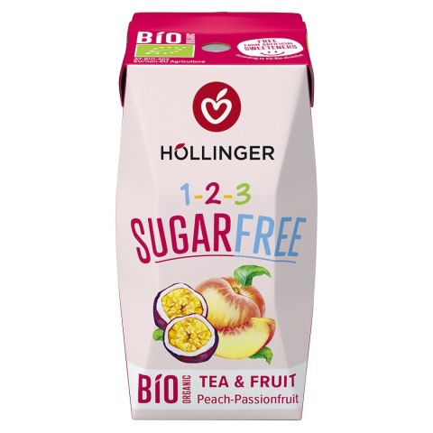 NAPÓJ O SMAKU BRZOSKWINIA - MARAKUJA BEZ CUKRU BIO 200 ml - HOLLINGER HOLLINGER (soki, nektary, napoje, syropy)