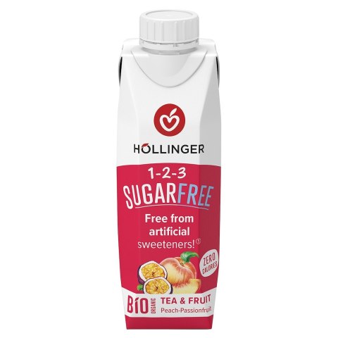 NAPÓJ O SMAKU BRZOSKWINIA - MARAKUJA BEZ CUKRU BIO 300 ml - HOLLINGER HOLLINGER (soki, nektary, napoje, syropy)
