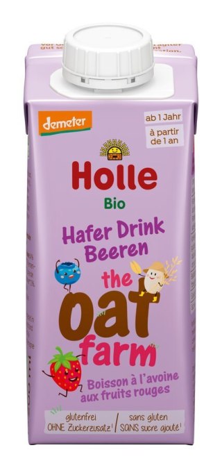 NAPÓJ OWSIANY TRUSKAWKA - JAGODA - BANAN BEZ DODATKU CUKRÓW BEZGLUTENOWY OD 1 ROKU DEMETER BIO 200 ml - HOLLE HOLLE (żywność dla niemowląt)