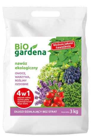 NAWÓZ DO OWOCÓW, WARZYW, ROŚLIN OZDOBNYCH 4w1 ECO 3 kg - BIOGARDENA BIOGARDENA (nawozy)