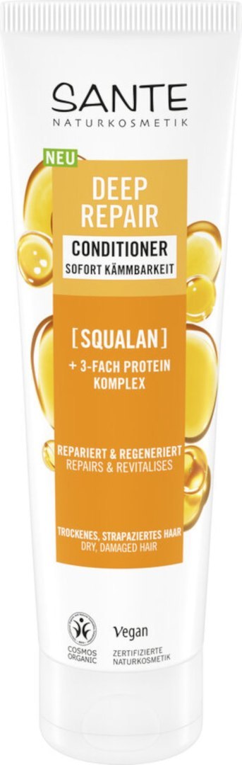 ODŻYWKA DO WŁOSÓW REGENERUJĄCA DO WŁOSÓW SUCHYCH I ZNISZCZONYCH SKWALAN I POTRÓJNY KOMPLEKS PROTEINOWY ECO 150 ml - SANTE SANTE (kosmetyki)