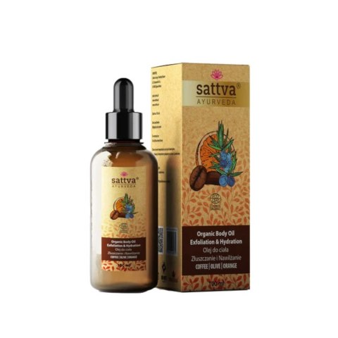 OLEJEK DO CIAŁA KAWA I POMARAŃCZA ZŁUSZCZANIE I NAWILŻANIE ECO 100 ml - SATTVA (AYURVEDA) SATTVA (kosmetyki ajurwedyjskie, kadzidełka)
