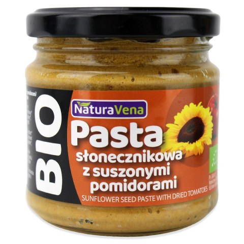 PASTA SŁONECZNIKOWA Z SUSZONYMI POMIDORAMI BIO 185 g - NATURAVENA NATURAVENA