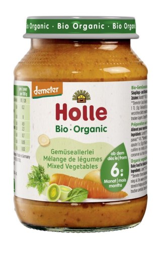 PRZECIER WARZYWNY BEZ DODATKU CUKRÓW BEZGLUTENOWY OD 6 MIESIĄCA DEMETER BIO 190 g (SŁOIK) - HOLLE HOLLE (żywność dla niemowląt)