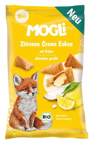 ROŻKI Z KREMEM KOKOSOWO - CYTRYNOWYM BEZGLUTENOWE BIO 30 g - MOGLI MOGLI (musy owocowe, przekąski)