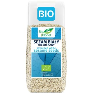 SEZAM BIAŁY NIEŁUSKANY BIO 200 g - BIO PLANET BIO PLANET - seria NIEBIESKA (ryże, kasze, ziarna)