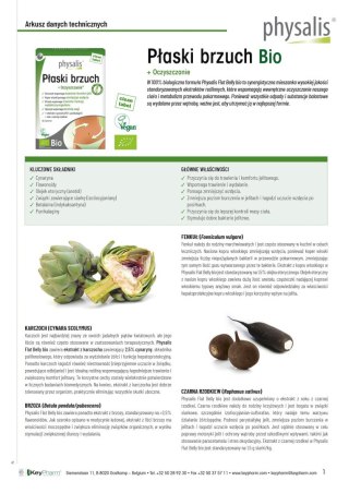 TABLETKI NA PŁASKI BRZUCH BIO 45 szt. - PHYSALIS PHYSALIS (olejki eteryczne, suplementy)