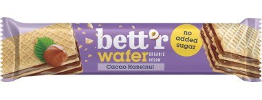 WAFELEK Z KREMEM ORZECHOWO - KAKAOWYM BEZ DODATKU CUKRÓW BIO 30 g - BETT'R BETT'R (smoothie, kremy, praliny)