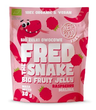 ŻELKI MALINA BEZ ŻELATYNY BIO 30 g - DIET-FOOD (FRED THE SNAKE) DIET-FOOD